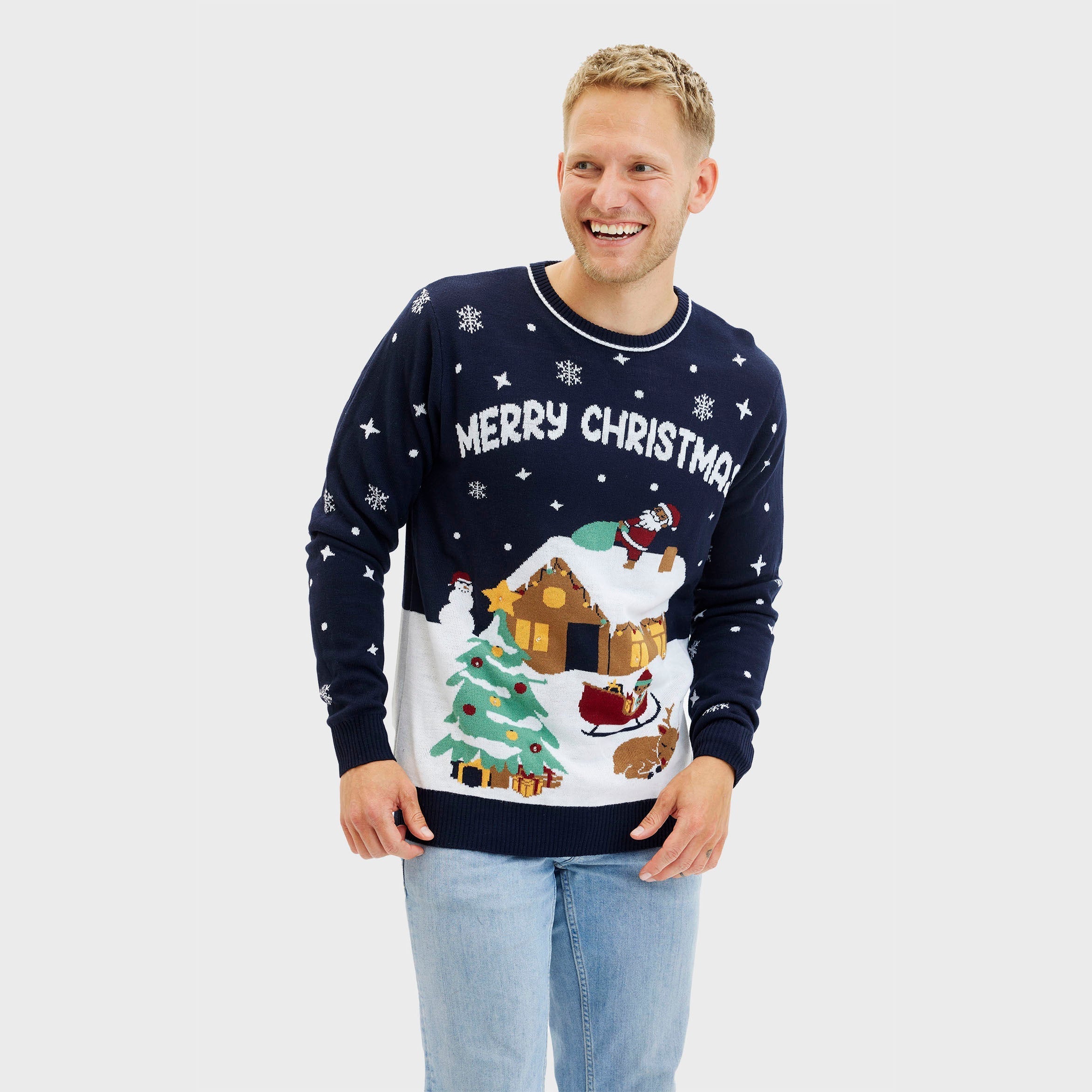 Der idyllische Weihnachtspullover - Herren